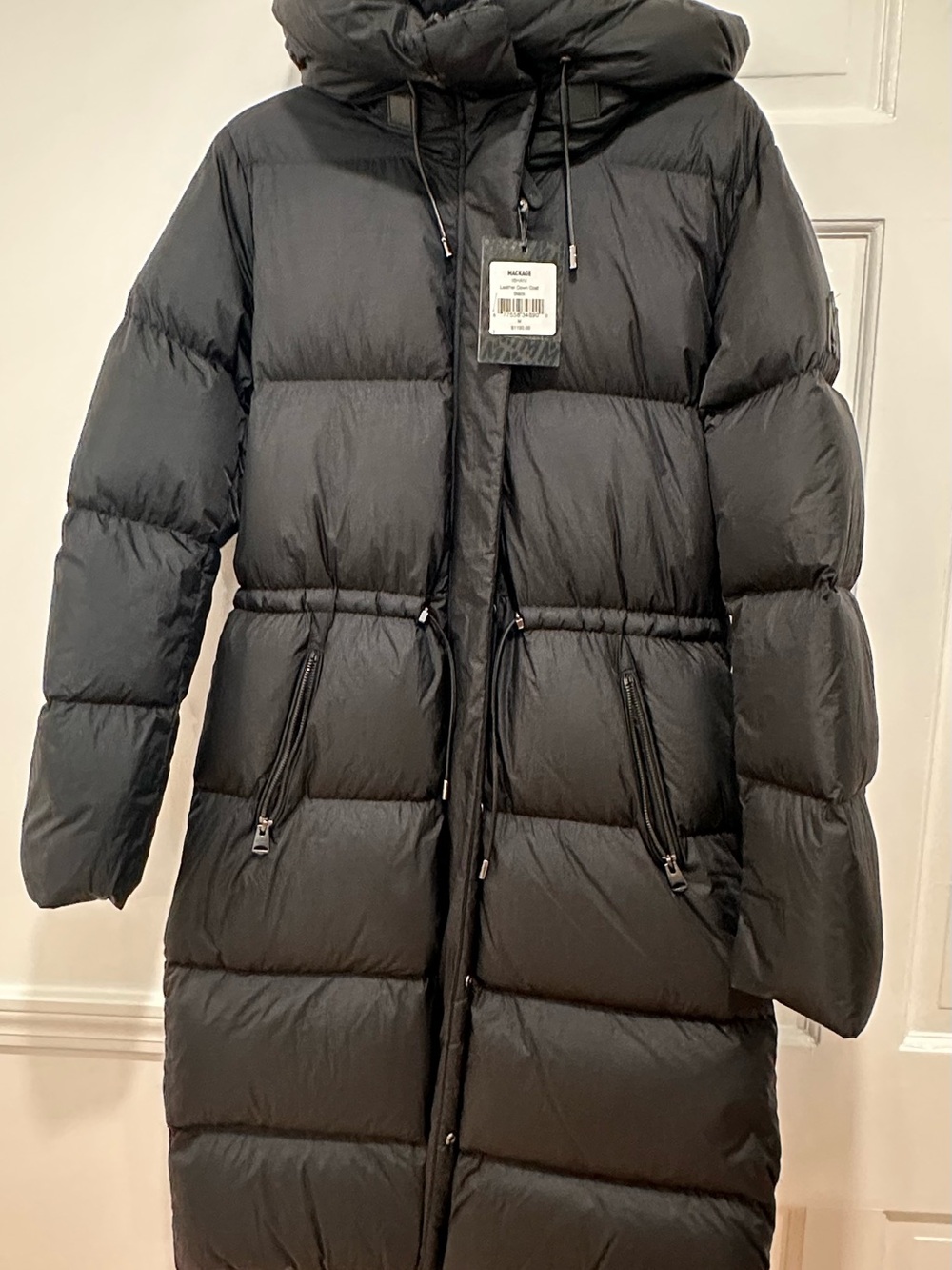 Mackage Ishani Softwash Black Long Down Puffer Coat